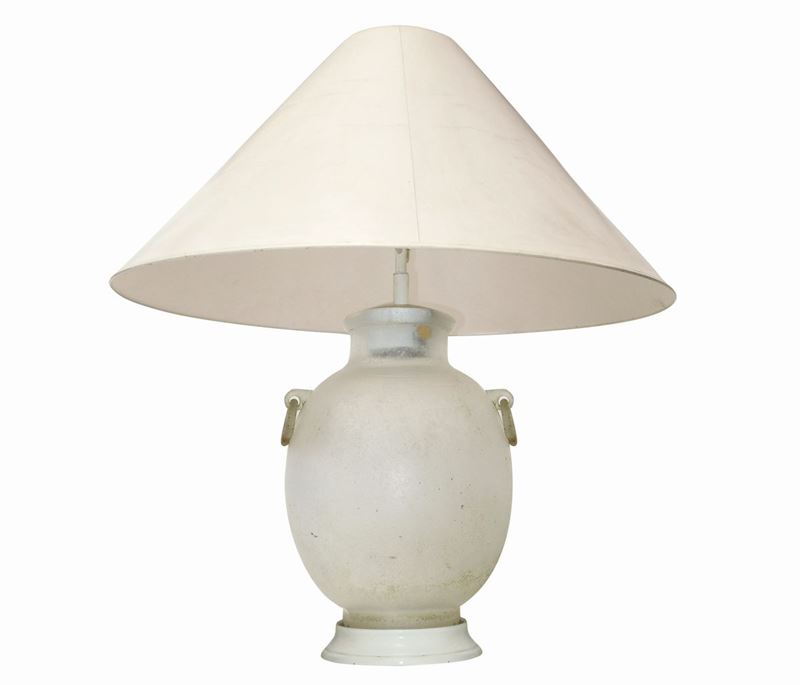 Lampada da Tavolo in Vetro Scavo