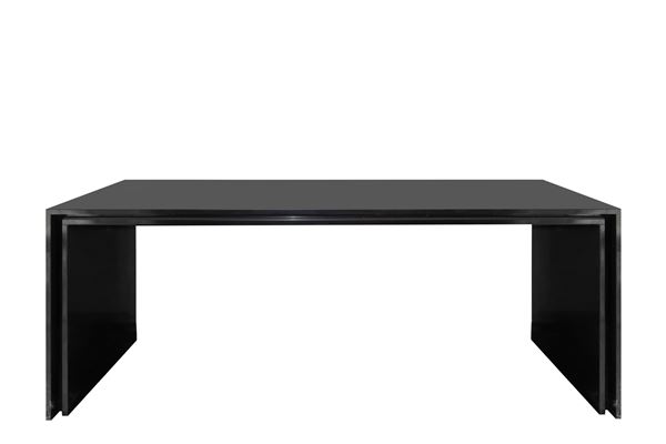 Large console in absolute black marble, attributed to Skipper Italia. Two-layer structure