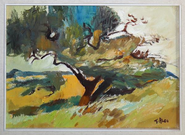 Giuseppe Aleo - Paesaggio con albero