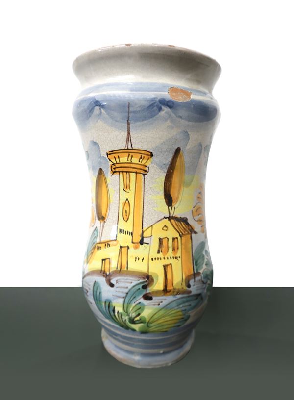 Albarello in majolica from Naples  (Nineteenth century)  - Auction Antiques, Paintings and jewelry - Casa d'aste La Rosa