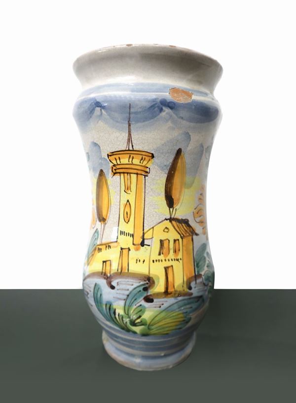 Albarello in maiolica di Napoli