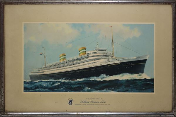 Cartone Nave da crociera Holland America Lines 