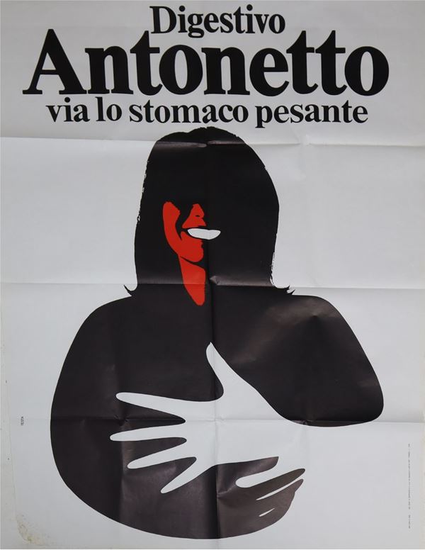 Armando  Testa - Advertising poster Digestive Antonetto Donna 