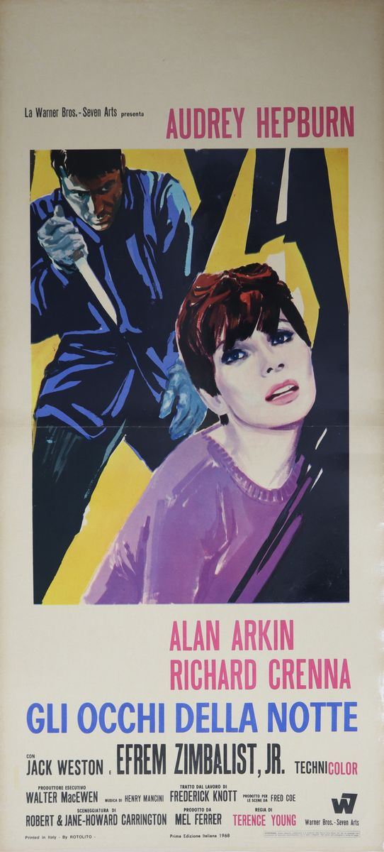 Locandina cinema ''Gli occhi della notte''