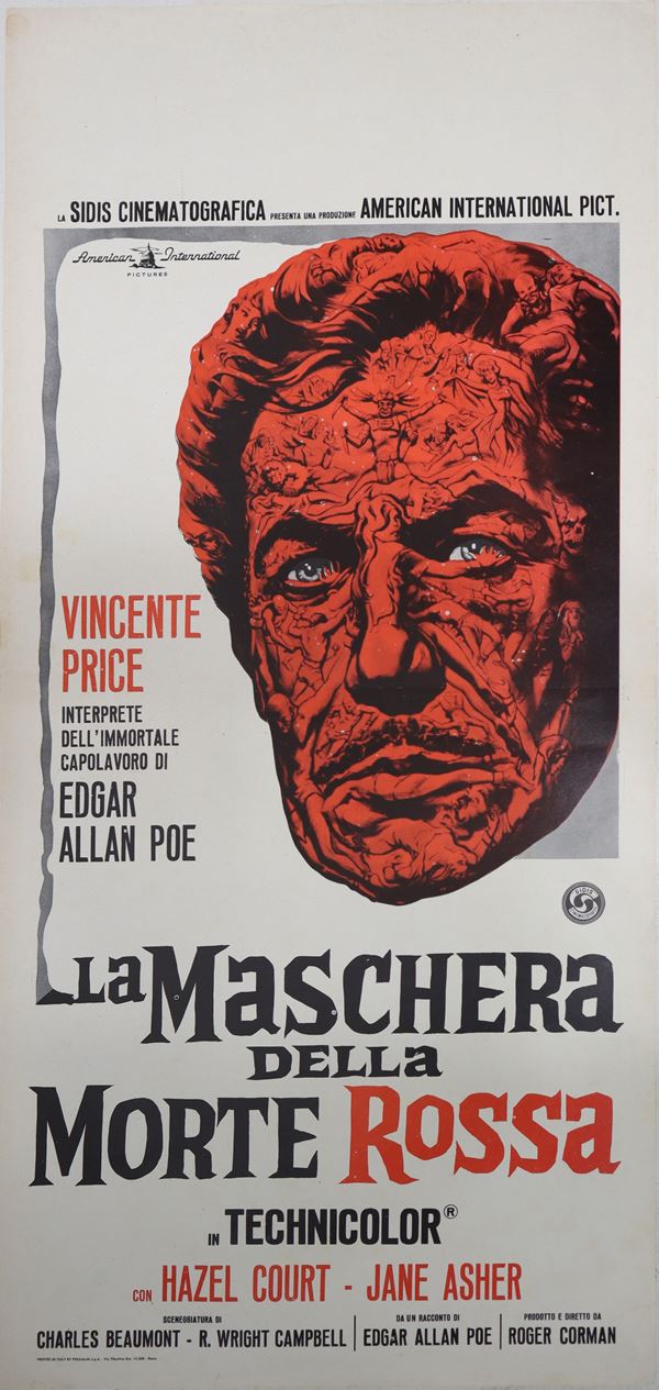 Locandina cinema ''La Maschera della Morte Rossa''