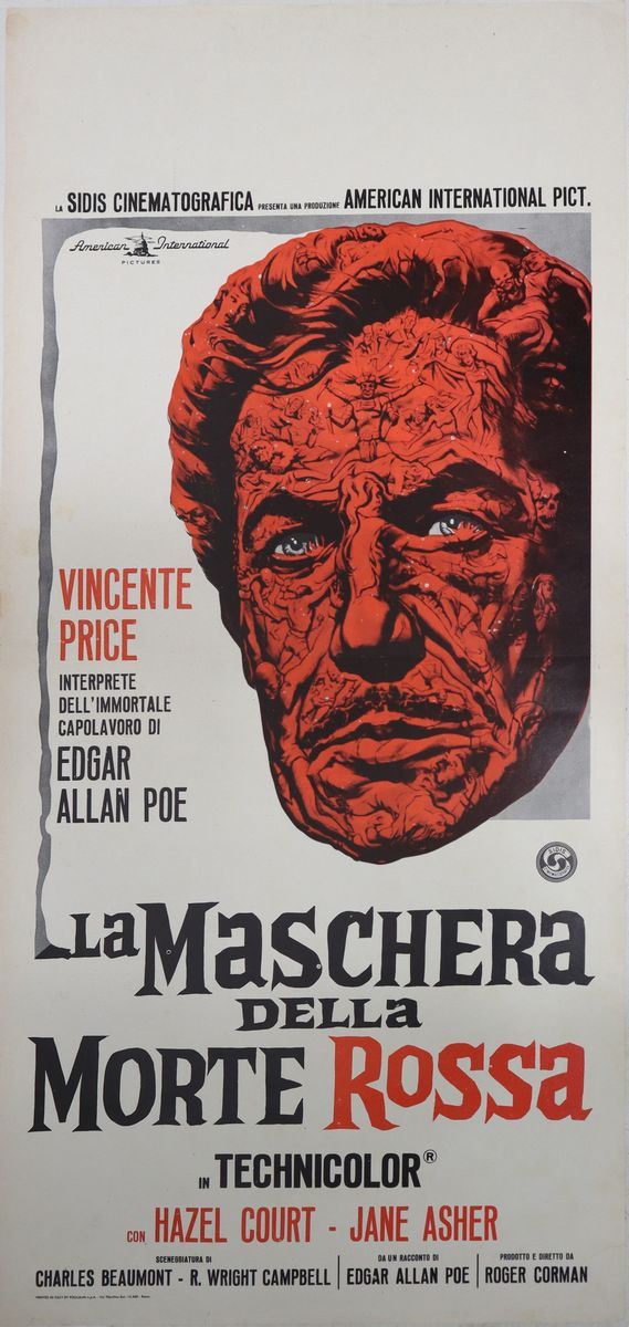 Locandina cinema ''La Maschera della Morte Rossa''