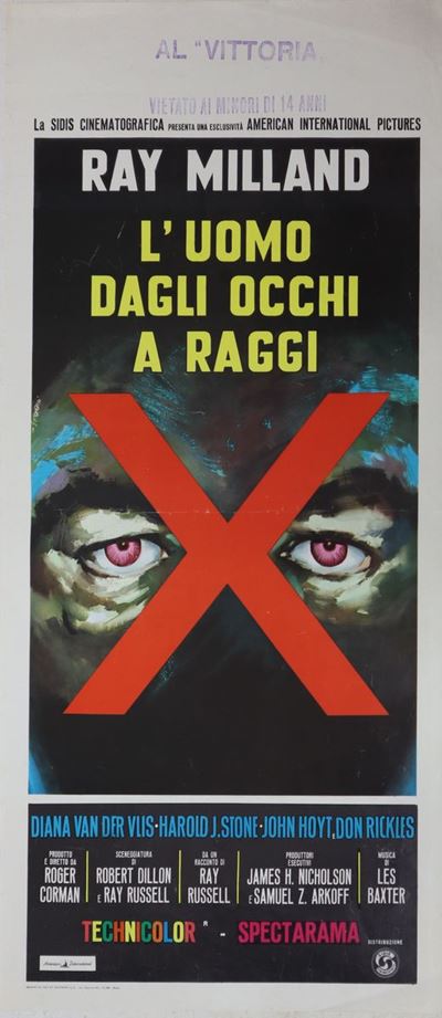 Locandina Cinema ''L'uomo dagli Occhi a Raggi X''