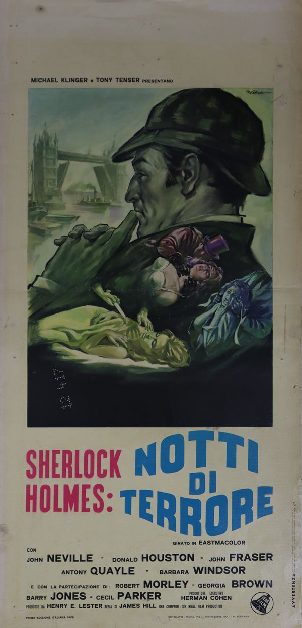 Locandina cinema ''Sherlock Holmes: Notti di terrore''