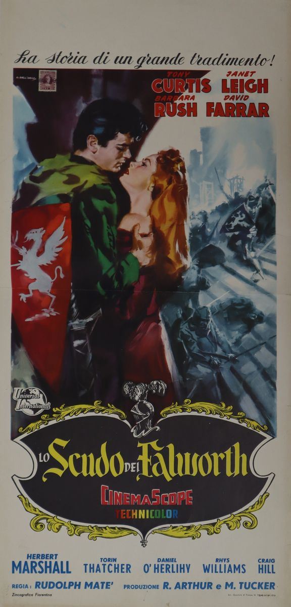 Locandina cinema ''Lo Scudo dei Falworth''
