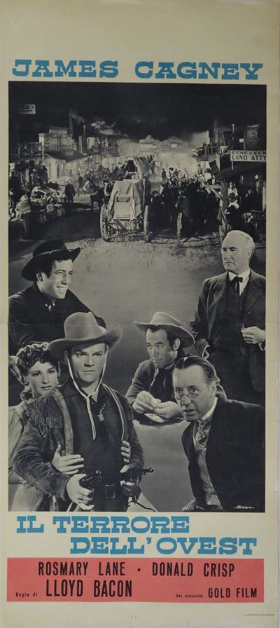 Locandina Cinema Humphrey Bogart ''il Terrore Dell'ovest''