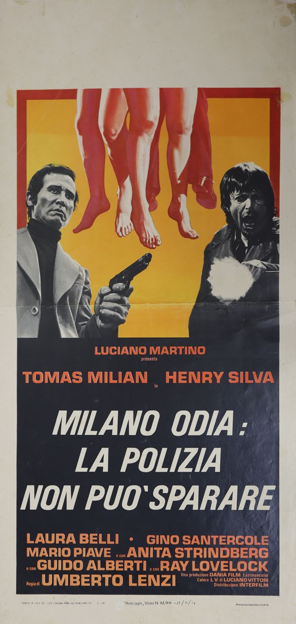 Cinema poster ''Milan hates: you can't shoot the police''
