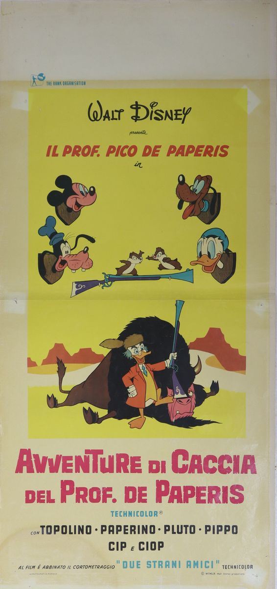 Locandina film ''Avventure di caccia del Prof. De Paperis''