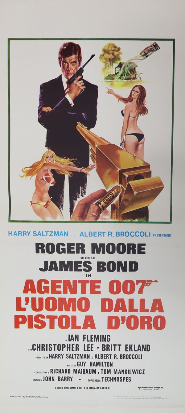 Locandina film ''James Bond Agente 007 L'uomo dalla pistola d'oro''
