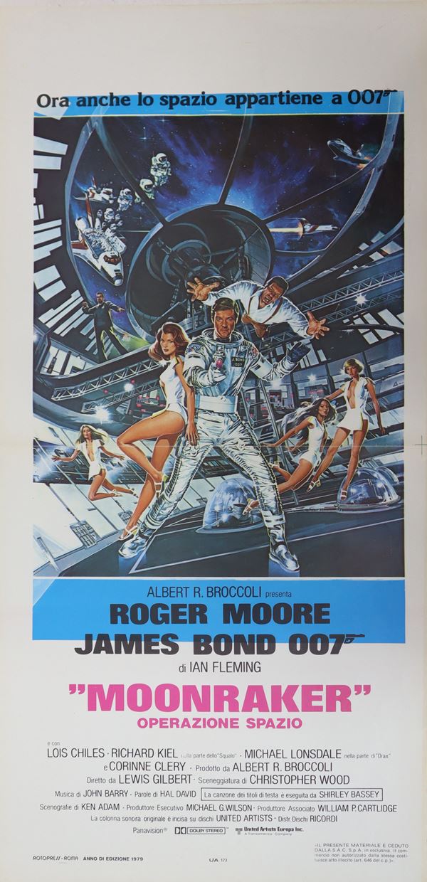 Locandina film ''James Bond 007- Moonraker operazione spazio'' (1979) -  Asta Vintage: Pubblicità, Locandine Cinematografiche e Giocattoli - Casa  d'aste La Rosa