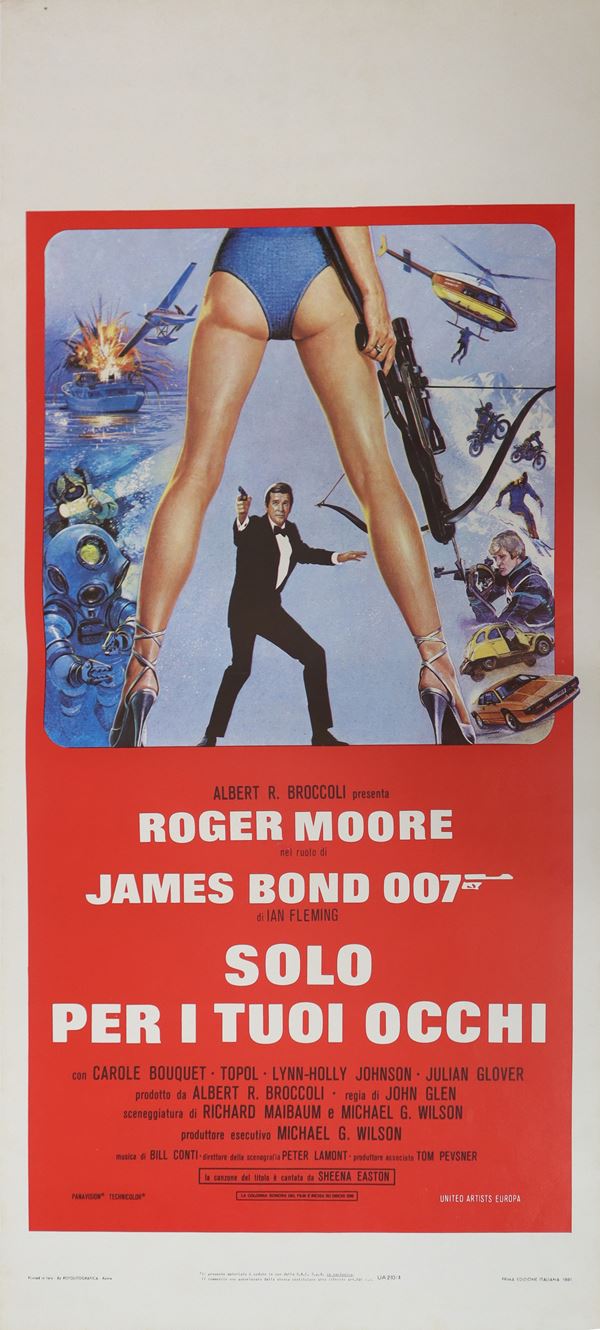 Locandina film ''James Bond 007 - Solo per i tuoi occhi''