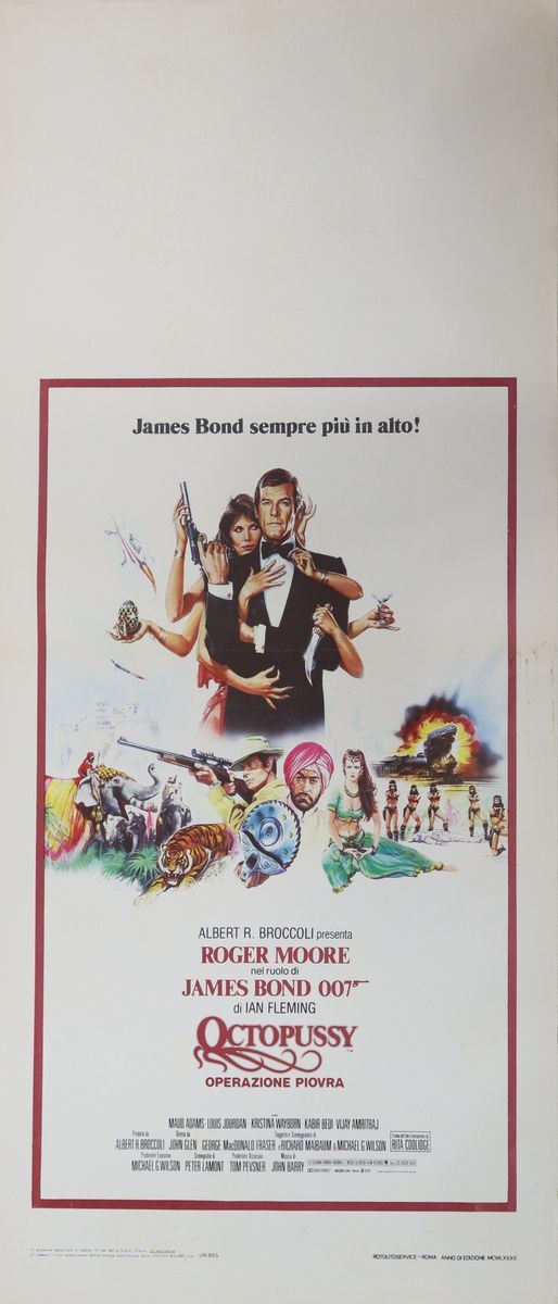 Locandina Film ''james Bond 007-octopussy Operazione Piovra''