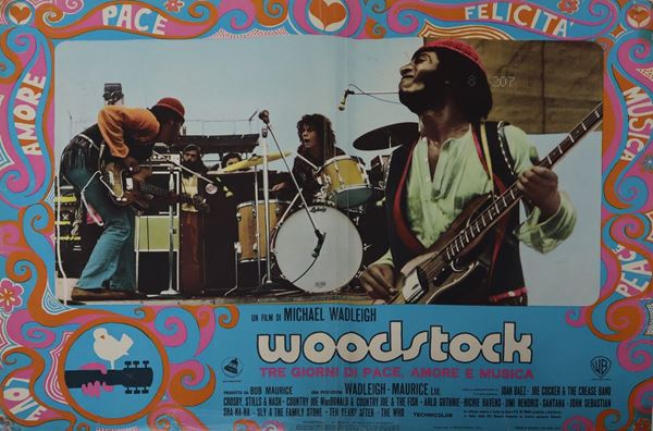 Fotobusta `` Woodstock three days of peace, love and music ''