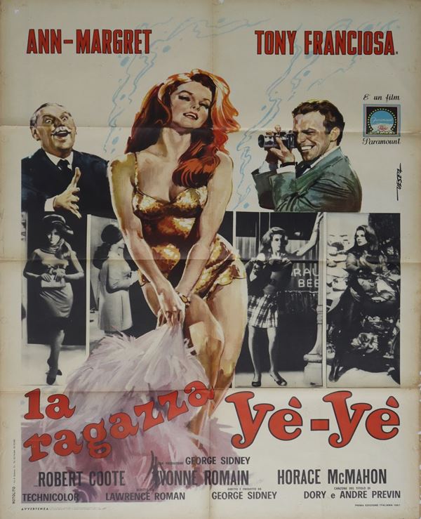 Enrico  De Seta - Manifesto cinema due fogli ''La ragazza yè-yè''