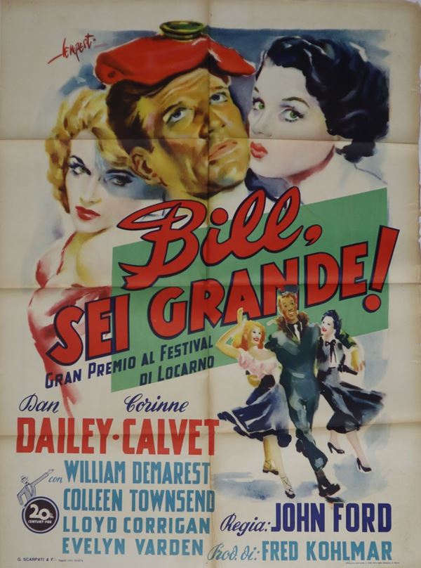 Mario Tempesti - Manifesto cinema due fogli ''Bill, sei grande''