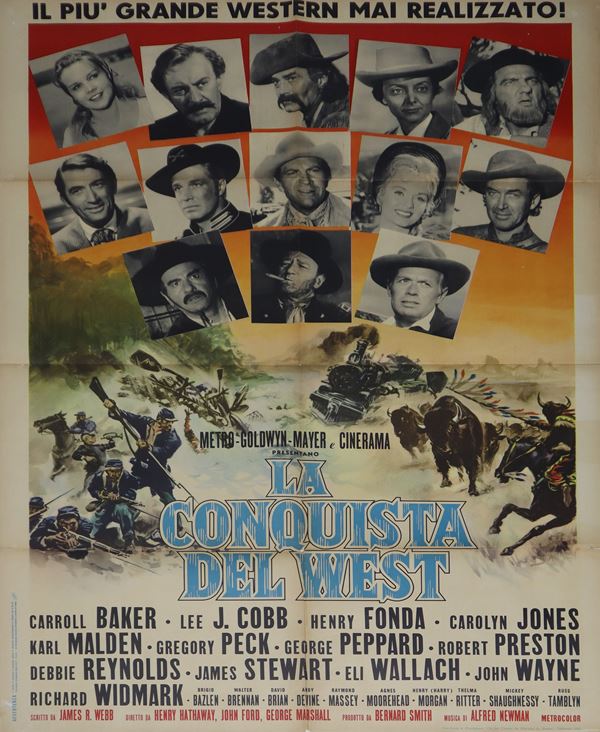 Averardo Ciriello - Two-sheet cinema poster `` The conquest of the West ''