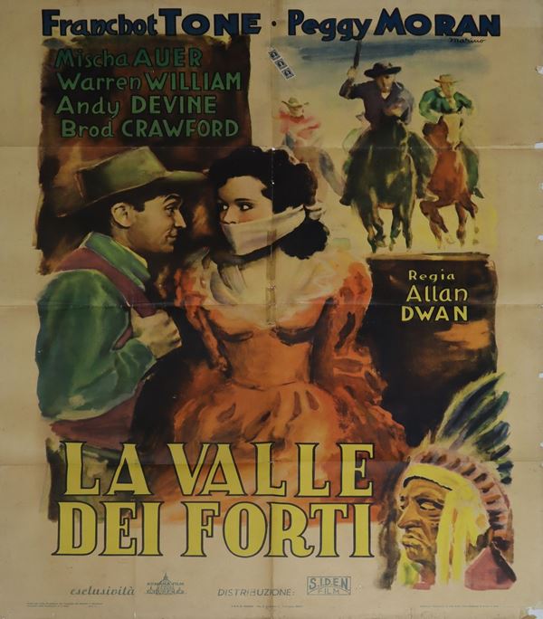 Marino Guarguaglini - Two-sheet cinema poster '' The valley of the forts ''