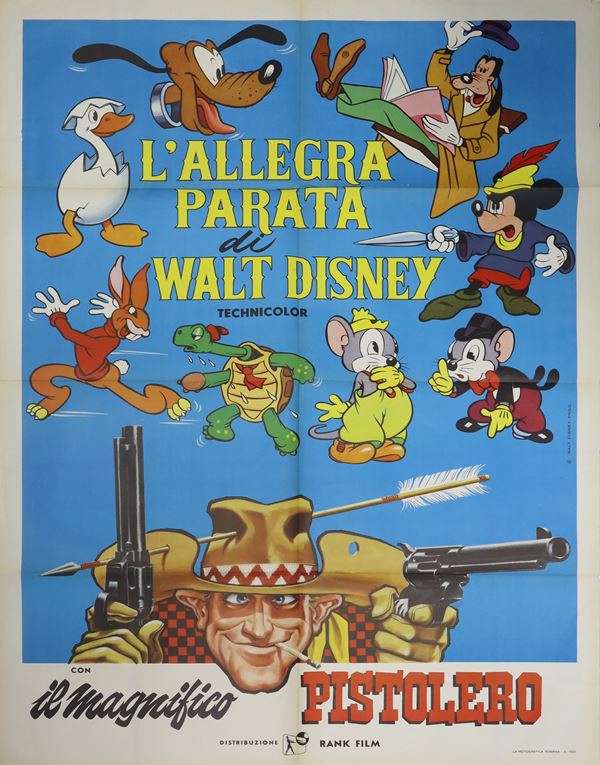 Manifesto cinema due fogli '''L'allegra parata di Walt Disney''