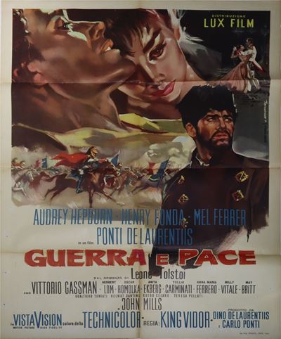 Manifesto Cinema Due Fogli '''guerra e Pace''
