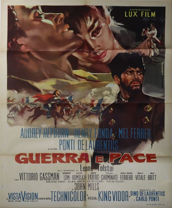 Manifesto cinema due fogli '''Guerra e pace''