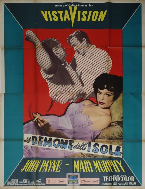 Four-sheet cinema poster `` The demon of the island ''