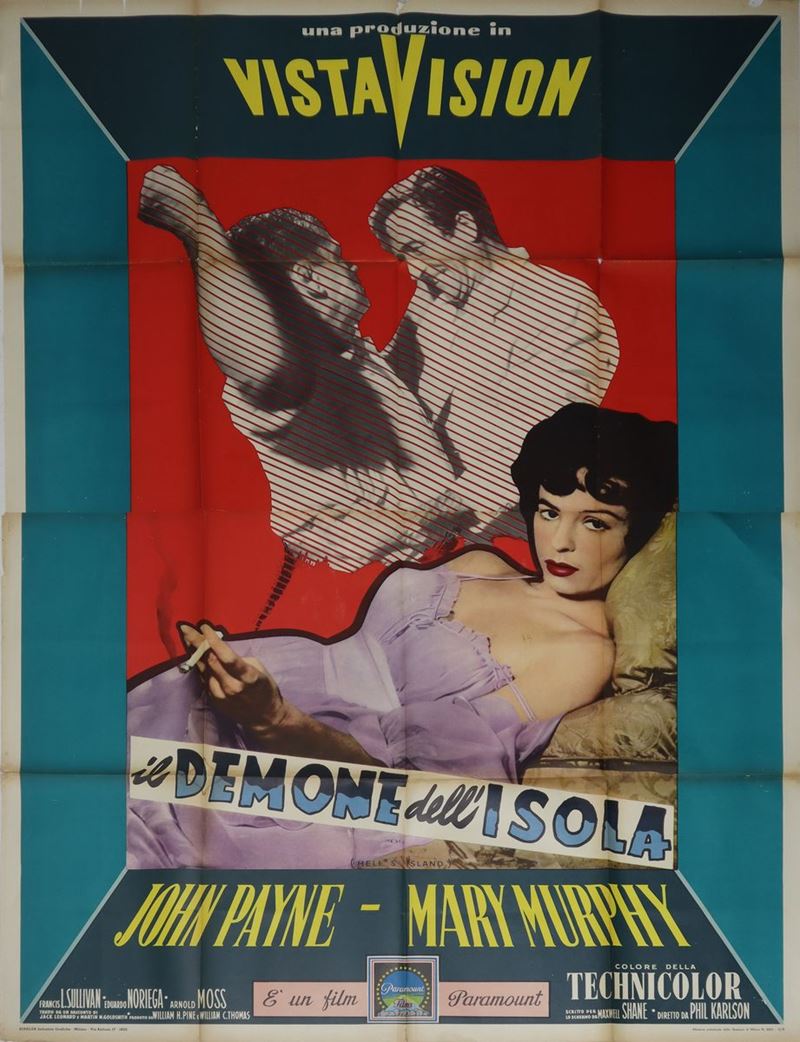 Manifisto Cinema Quattro Fogli ''il Demone Dell'isola''