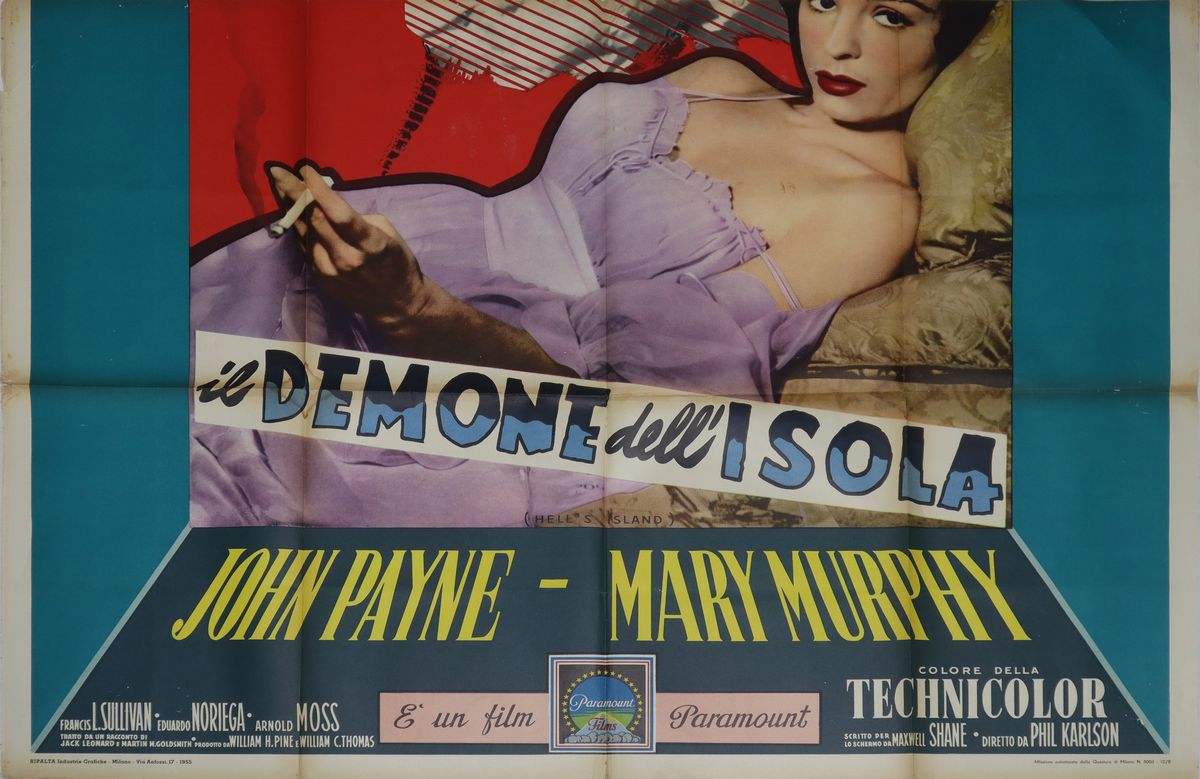 Manifisto Cinema Quattro Fogli ''il Demone Dell'isola''