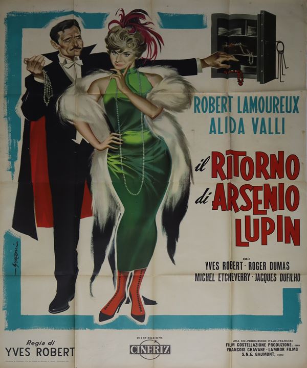 Sandro Symeoni - Four-sheet cinema poster '' 'The return of Arsenio Lupine' '