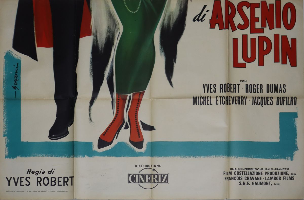 Sandro Symeoni - Manifesto Cinema Quattro Fogli '''il Ritorno di Arsenio Lupin''