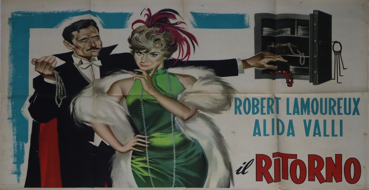 Sandro Symeoni - Manifesto Cinema Quattro Fogli '''il Ritorno di Arsenio Lupin''