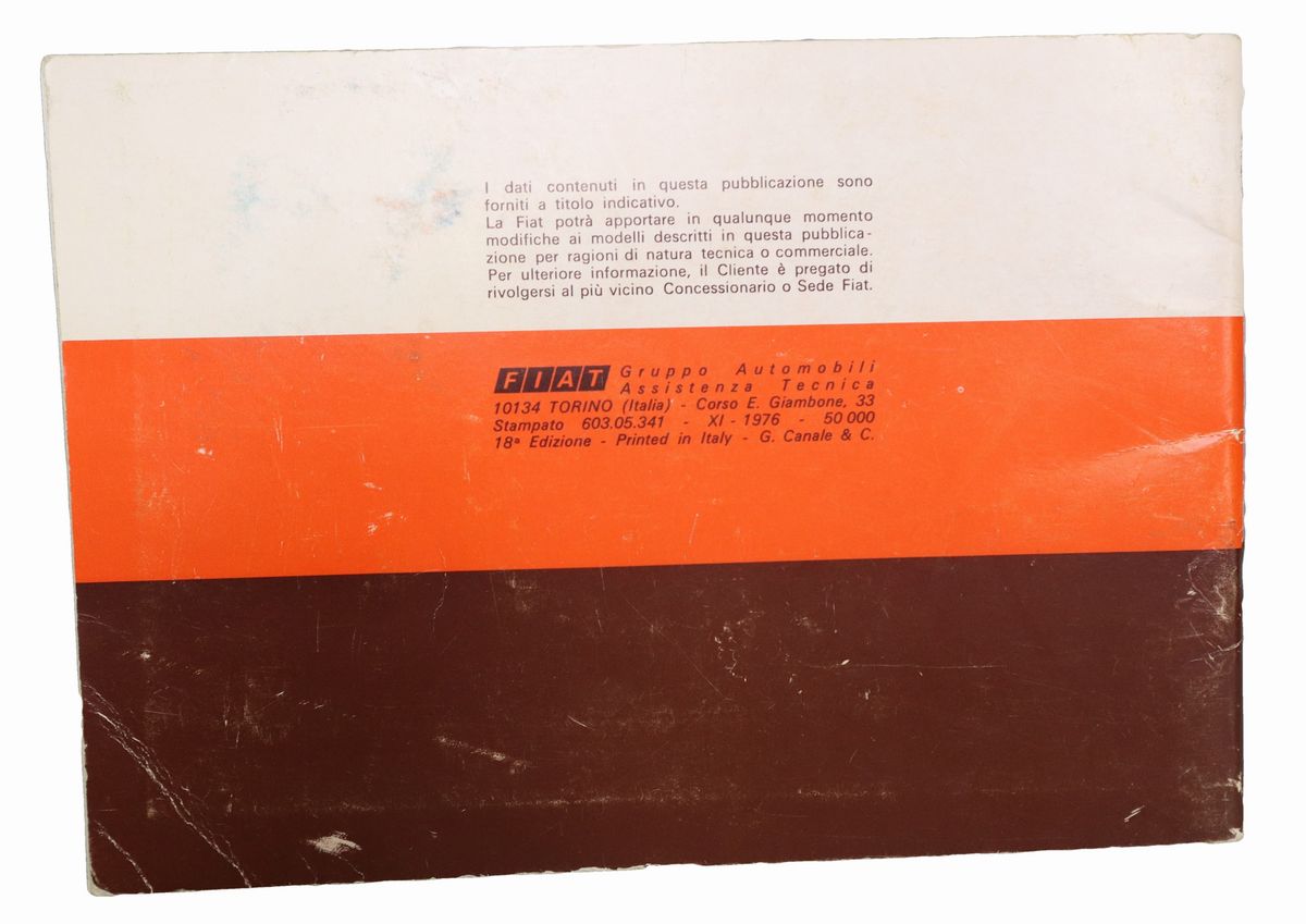 Manuale Uso e Manutenzione Fiat 127