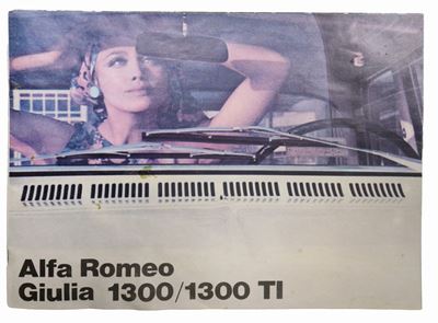 Depliant Pubblicitario Pieghevole Alfa Romeo Giulia 1300/1300 Ti