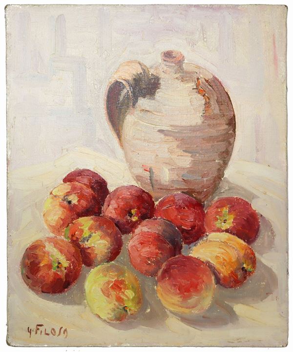 Giacomo Filosa - Pesche e brocca