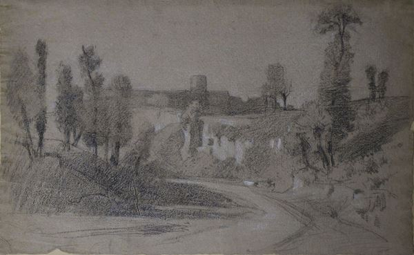 Paesaggio con rovine