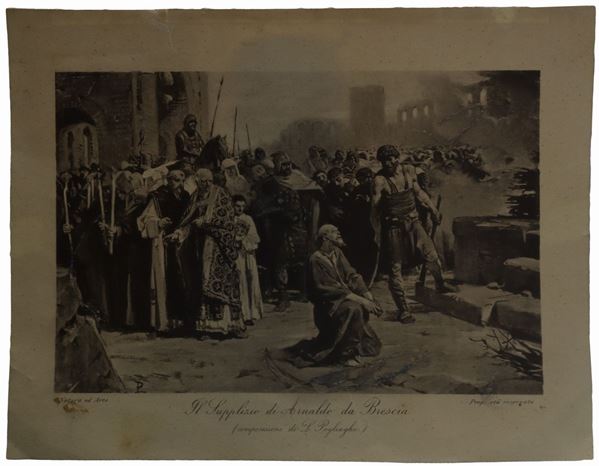 Fotobusta Cinema muto ''Il Supplizio di Arnaldo da Brescia''