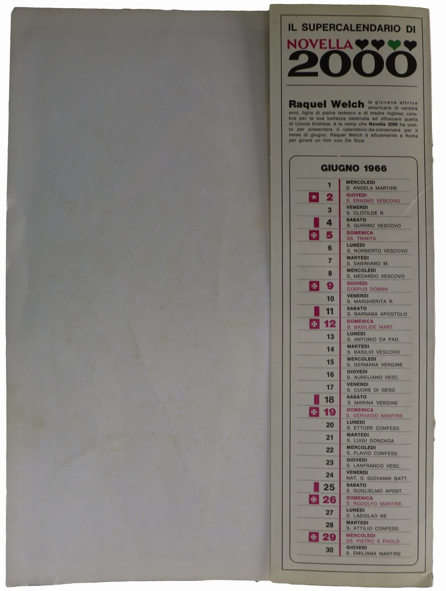 Coppia Fotobusta Calendario ''Novella 2000'