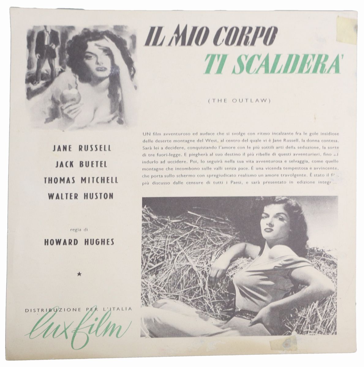 Fotobusta Disegnata ''il Mio Corpo Ti Scalderà''