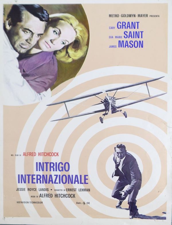 Enzo Nistri - Fotobusta disegnata ''Intrigo internazionale''