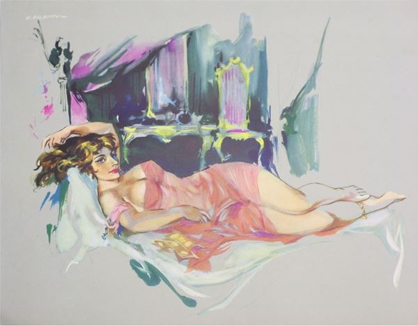 Renato  Fratini - Locandina disegnata ''Nanà''