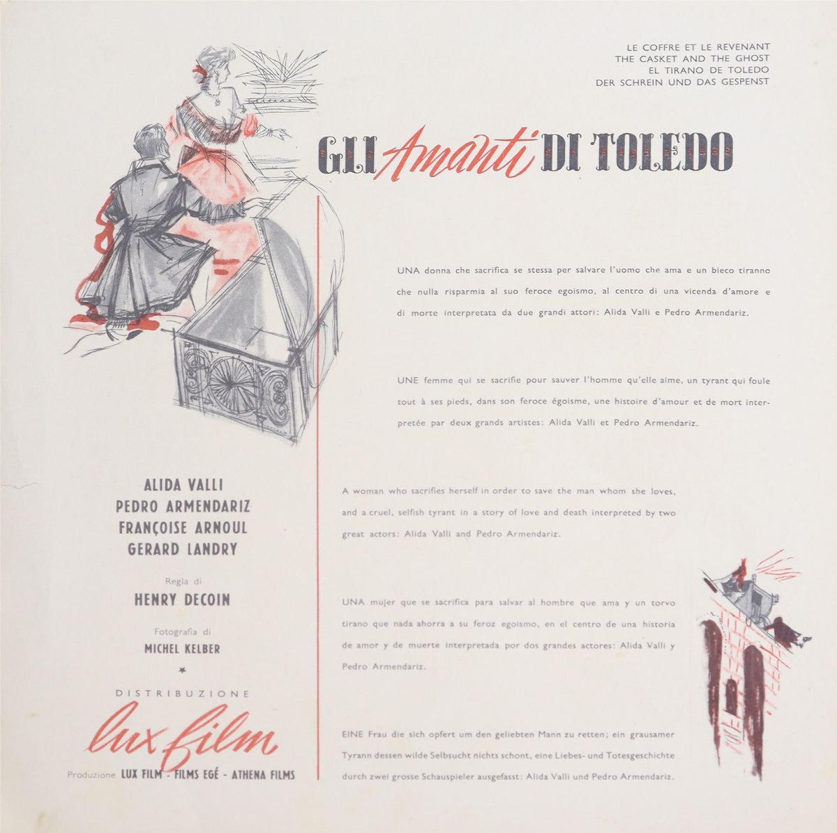 Angelo Cesselon - Locandina Disegnata ''gli Amanti di Toledo''