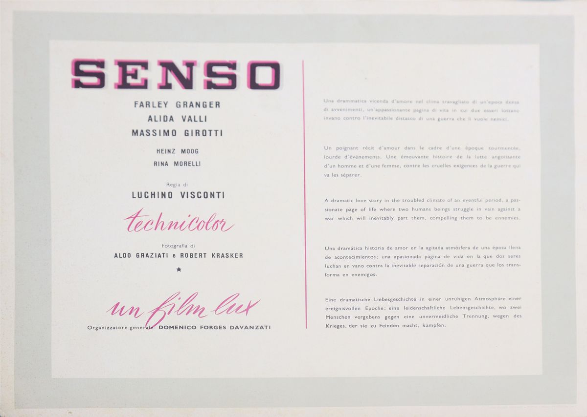 Fotobusta Disegnata ''Senso''