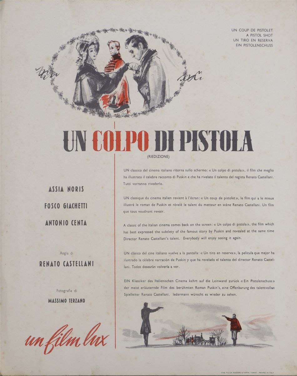 Locandina Disegnata ''un Colpo di Pistola''