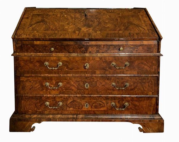 Walnut burl desk