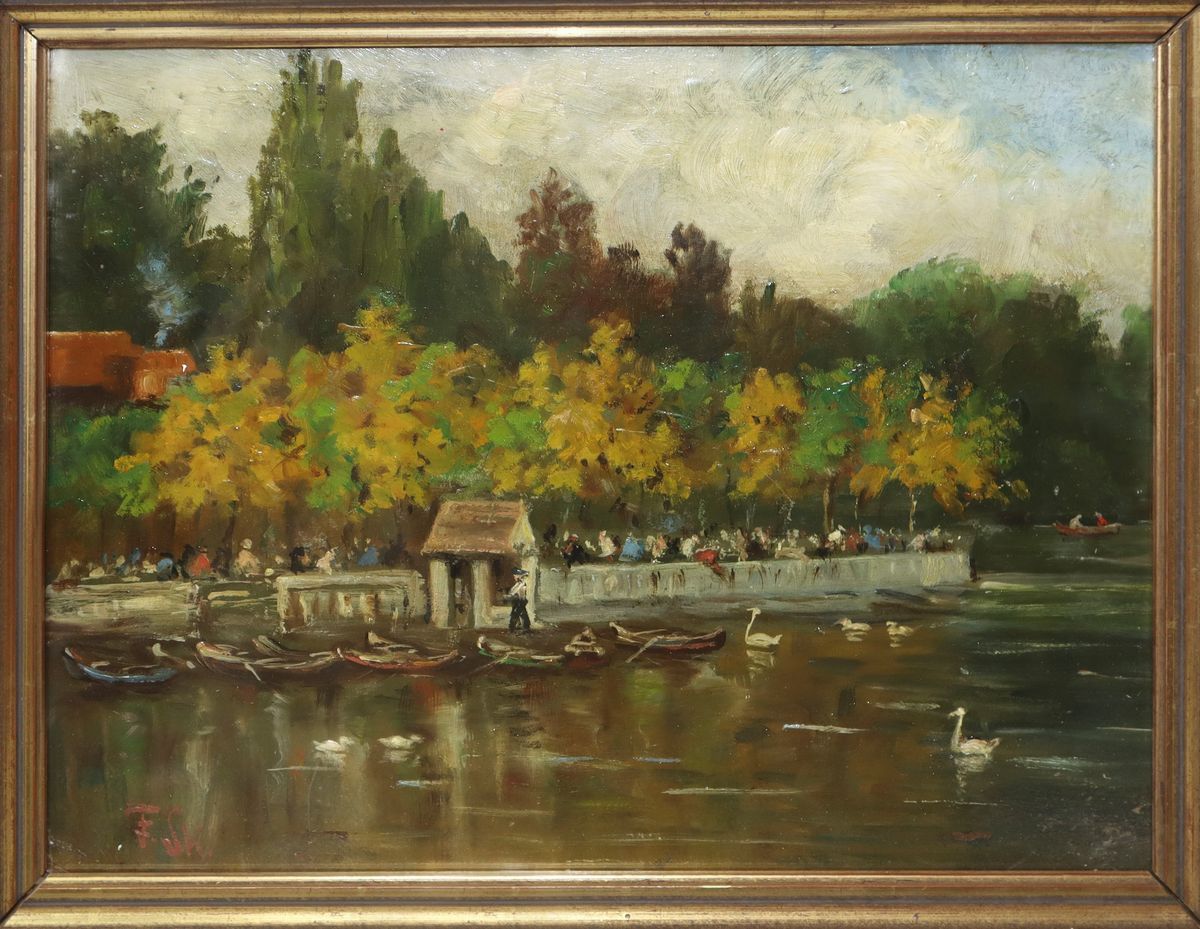 Franz Skarbina - Paesaggio con Lago