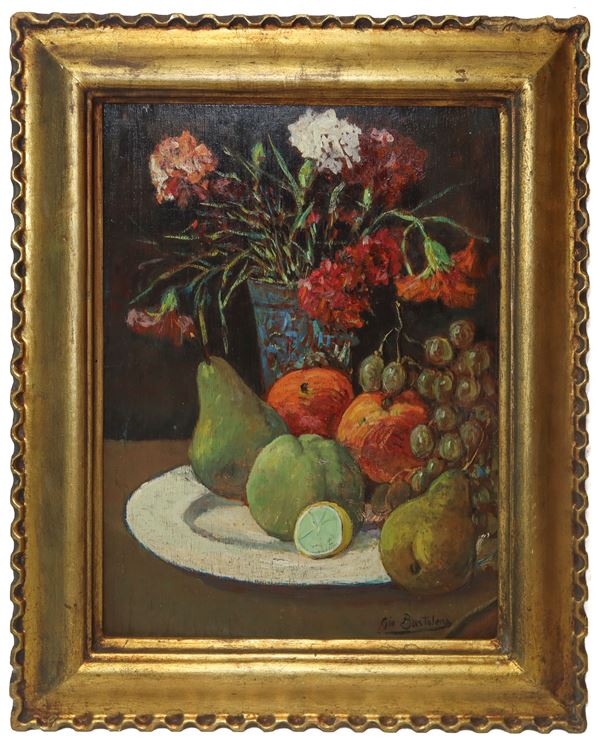 Giovanni Bartolena - Natura morta di fiori e frutta