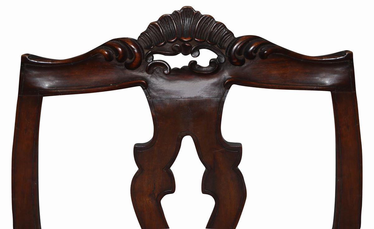 Poltrona in Legno di Noce Luigi XV